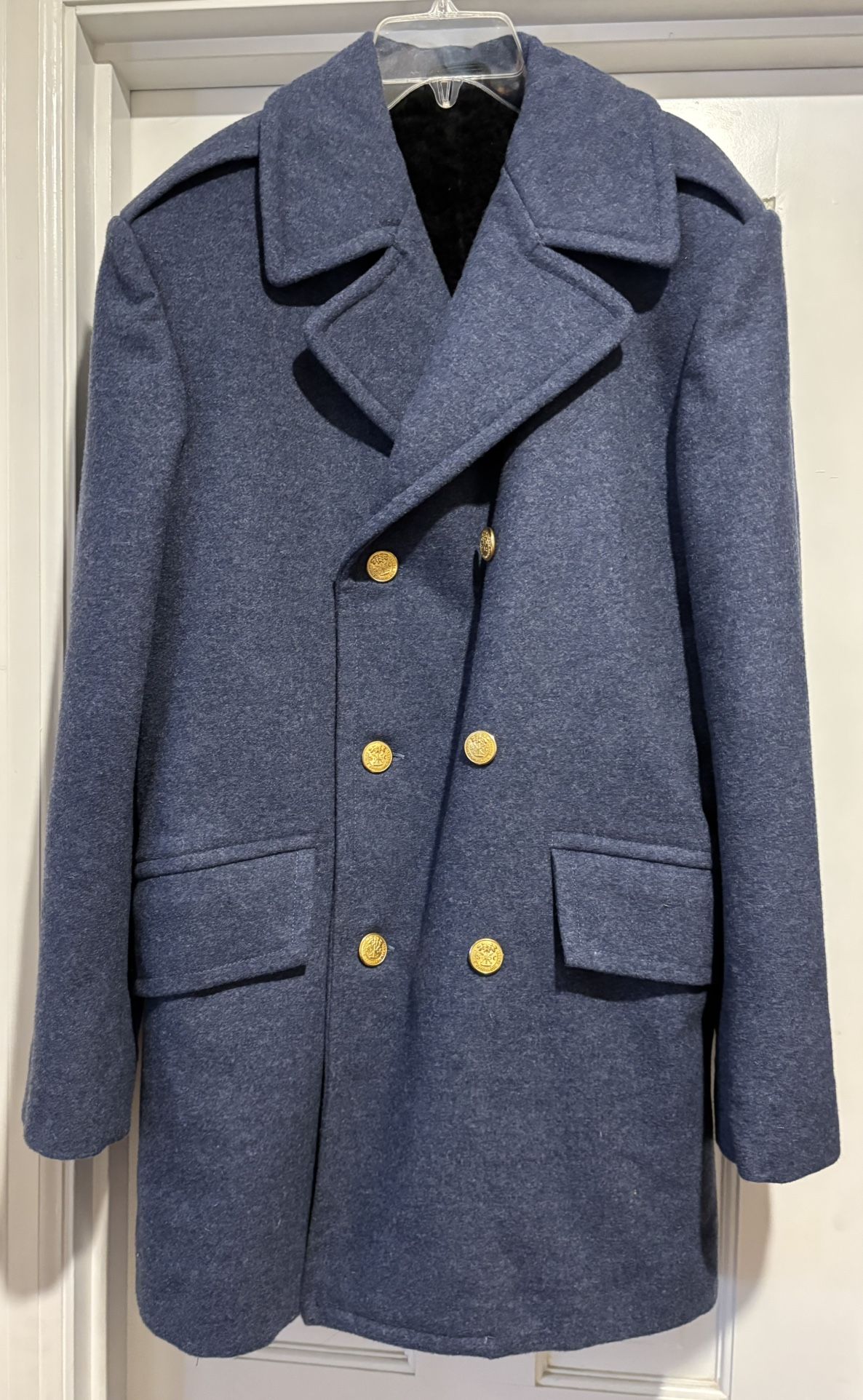 Vintage Men’s Heavy Gray Wool Overcoat