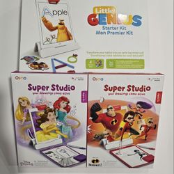 New Sealed Osmo Little Genius Starter Kit with two Super Studio Disney