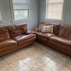 Genuine Leather Couch 