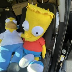 BART And Homer Plush Dolls 