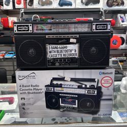 Radio & Cassette Player With Bluetooth