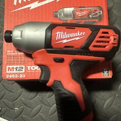 M12 12V Lithium-Ion Cordless 1/4 in. Hex Impact (Tool-Only