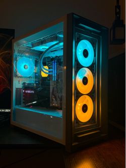 White RGB Gaming PC – RTX 3080 10GB | Ryzen 7 5800X | Liquid Cooled
