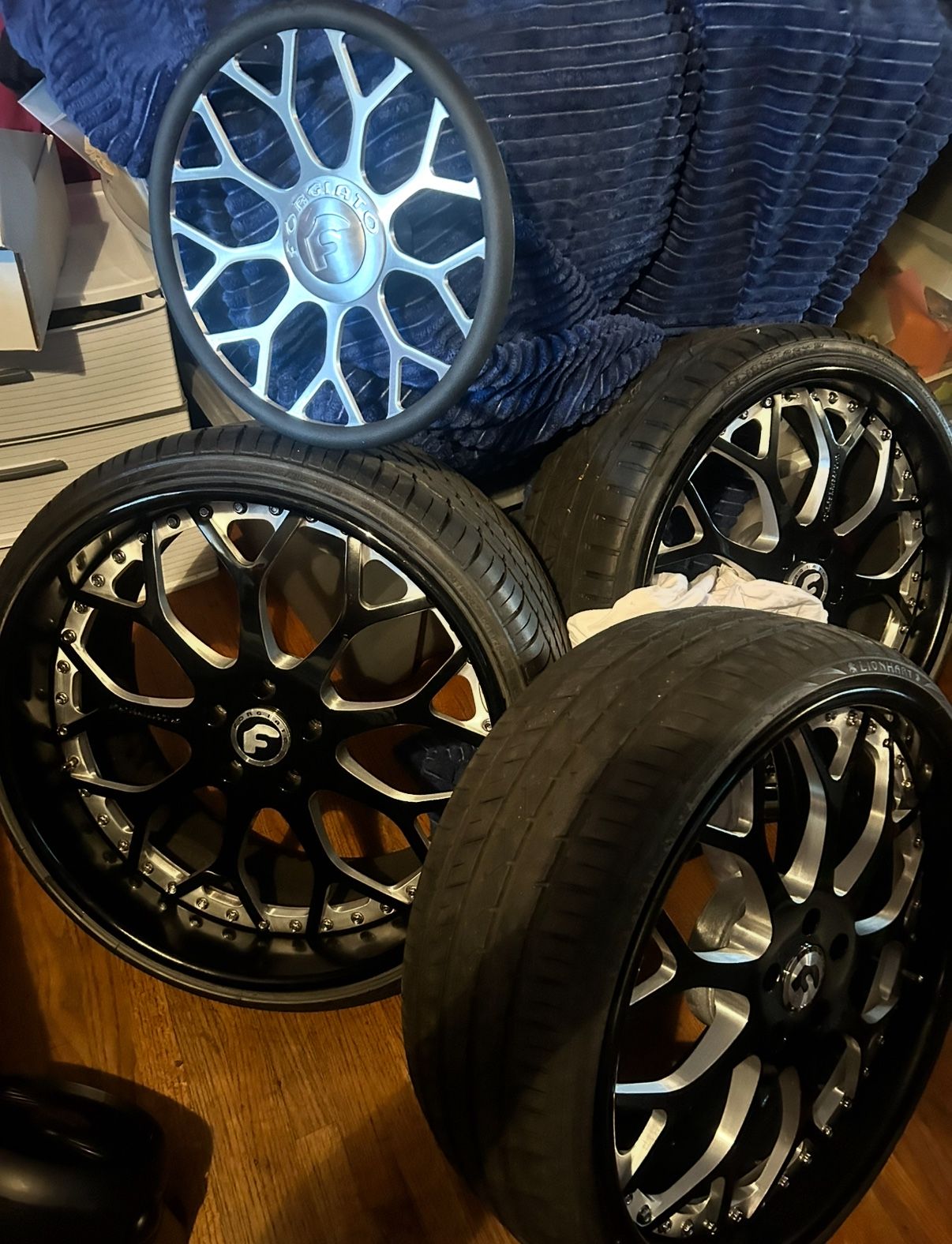 Forgiatios 22” And Steering Wheel To Match  