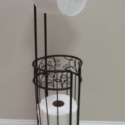Home Basics Scroll Design Toilet Paper Holder and Dispenser, Bronze 