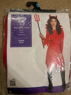 Devious Devil Halloween Costume Girls Large 12-14