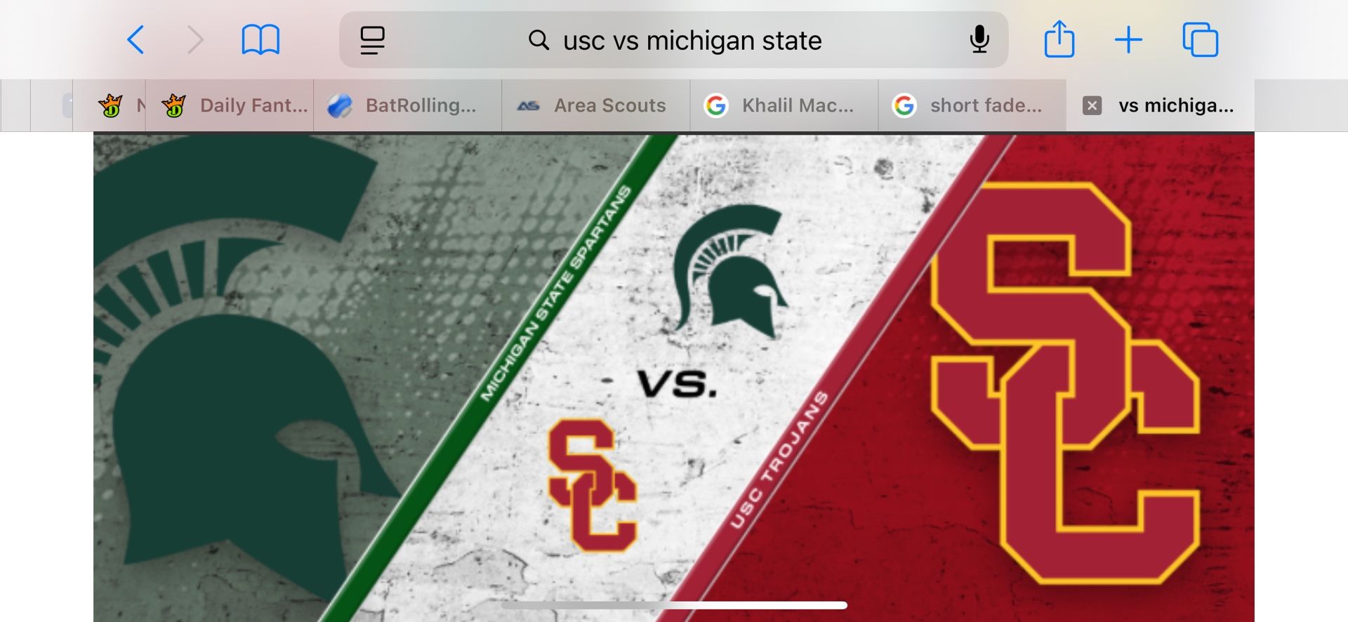 USC VS, Michigan State