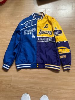 JH Design Lakers Dodgers Split Jacket 2XL City of Champions MLB NBA