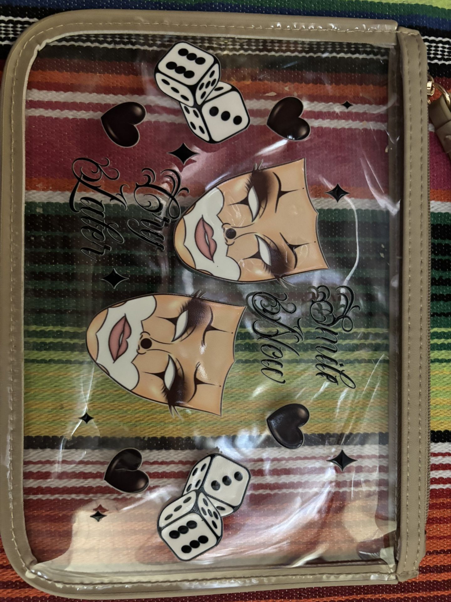🎭🎲SMILE NOW, CRY LATER Wristlet 🎲🎭