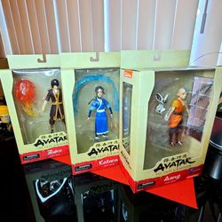 Avatar Last Airbender Select Series 1 Action Figure Set 3: Aang, Zuko, Katara