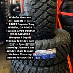 SET OF NEW TIRES, 33X12.50R20 ATLANDER MT, INCLUDING MOUNTING AND BALANCING. ASK ME FOR ANY SIZE OR BRAND, LLANTAS NUEVAS