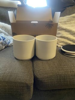 2 Plants Pots, 8 Inch Ceramic Planter Pot