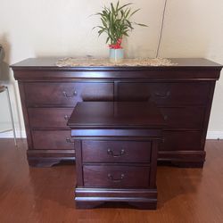 dresser, with 6 drawers with 1 nightstands 