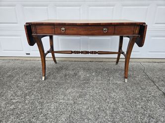 Thomasville Drop Leaf Leather Top Writing Desk