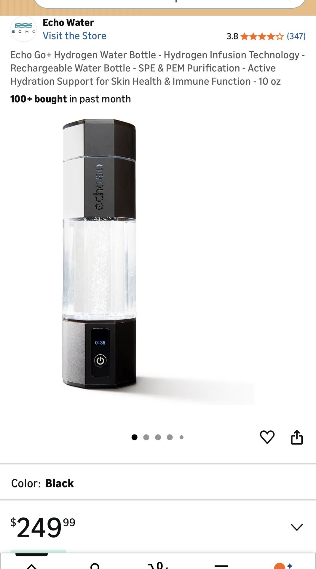 EchoGo+ Hydrogen Water Bottle