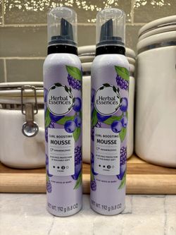 Herbal Essences curl boosting mousse, 6.8 ounces with berry scent notes.  New/unopened. Gift-giving condition.