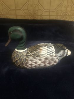 Hand Painted Mallard Duck Statue