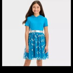 Girls' Pokemon Snorlax Character Dress - Teal Blue- M 7-8