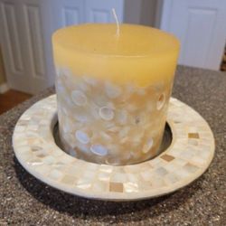 NEW! CRATE AND BARREL CANDLE AND YANKEE CANDLE HOLDER