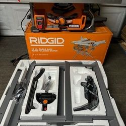 Ridgid 15 Amp 10 in. Portable Corded Jobsite Table Saw with Folding Stand
