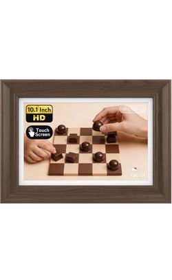 10.1" Wood Digital Picture Frame, 64GB WiFi Electronic Photo Frame