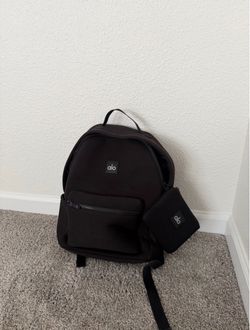 Alo Yoga Black Backpack with Pouch