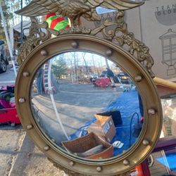 Gold Military Eagle Convex Mirror On Sale: 1/2 OFF!