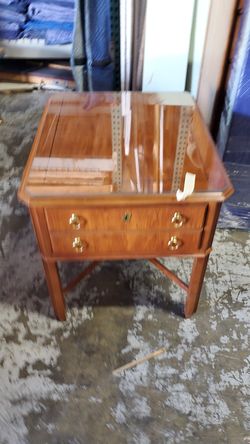 Solid wood side table