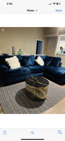 Dark Blue Sectional Couch