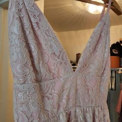 Party Dress Lace Wedding Cocktail  Formal Salmon Pink Windsor Xs