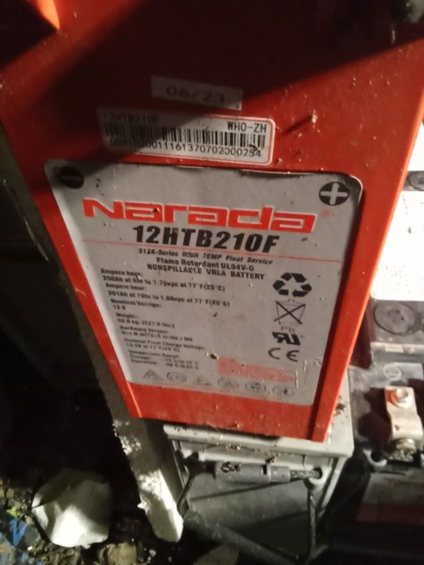 USED SOLAR PANEL BATTERIES. EACH BATTERY . 2500 WATT POWER SAFE SBS190F.
 USED BATTERIES 2500 watts 12Voltx190amp The SBS 190 F Battery is a thin plat