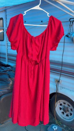 2x red summer dress