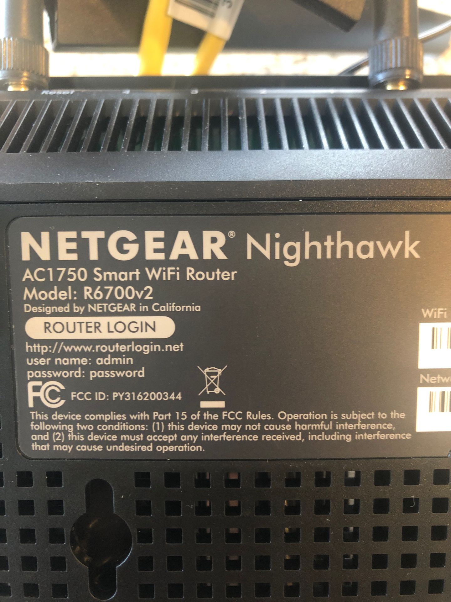Netgear Nighthawk AC1750 wifi router