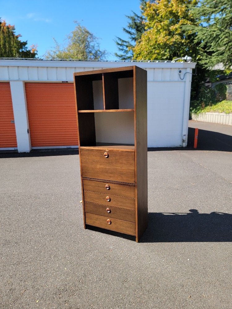 Mid Century Modern Bookcase/Secretary Desk