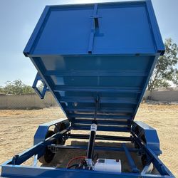 💙New 8x4x12 Smooth Walls Hydraulic Dump Trailer With Diamond Fenders 💎 & Spare Tire 🛞 