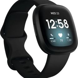 FITBIT VERSA 3 Smart Watch, Black With Charger