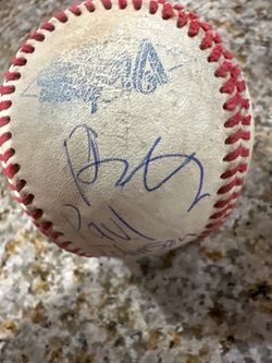 Autographed Baseball with Multiple Signatures