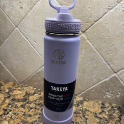 Brand New Takeya Purple Lavender 22oz Water Bottle Thermos 