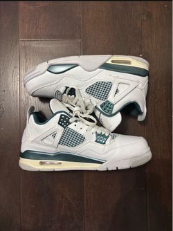 Air Jordan 4 White Oxidized Green Sneakers