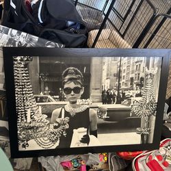 Breakfast At Tiffany’s Large Framed Painting $45