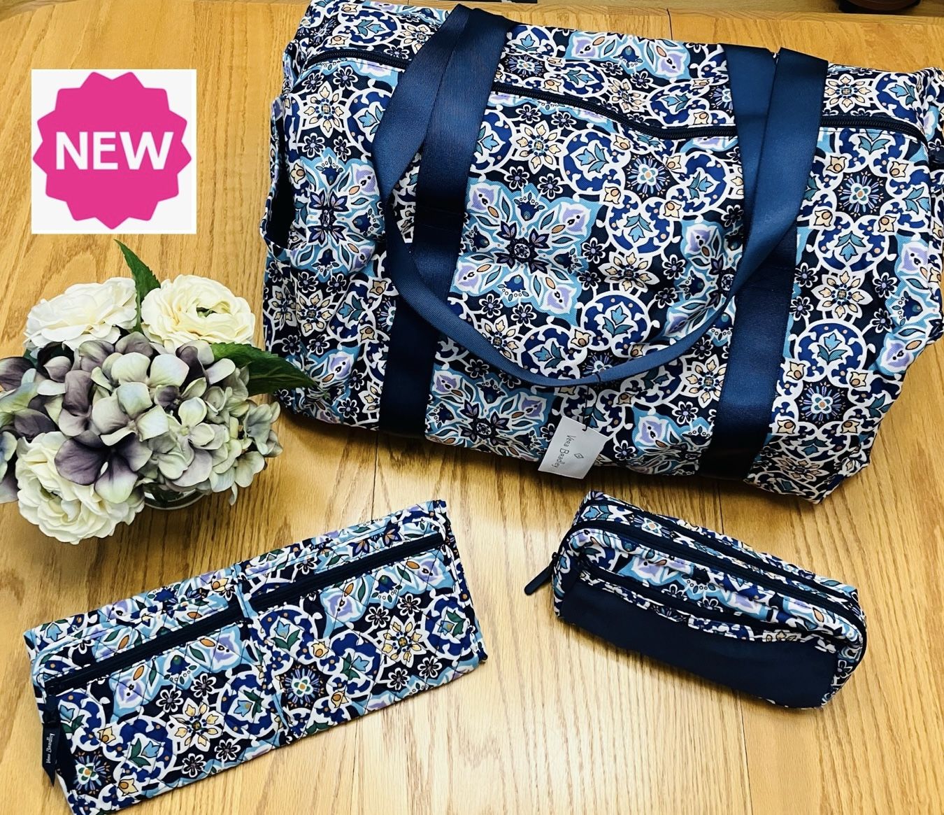 NEW VERA BRADLEY Set Of 3 Bags Retired LISBON MEDALLION