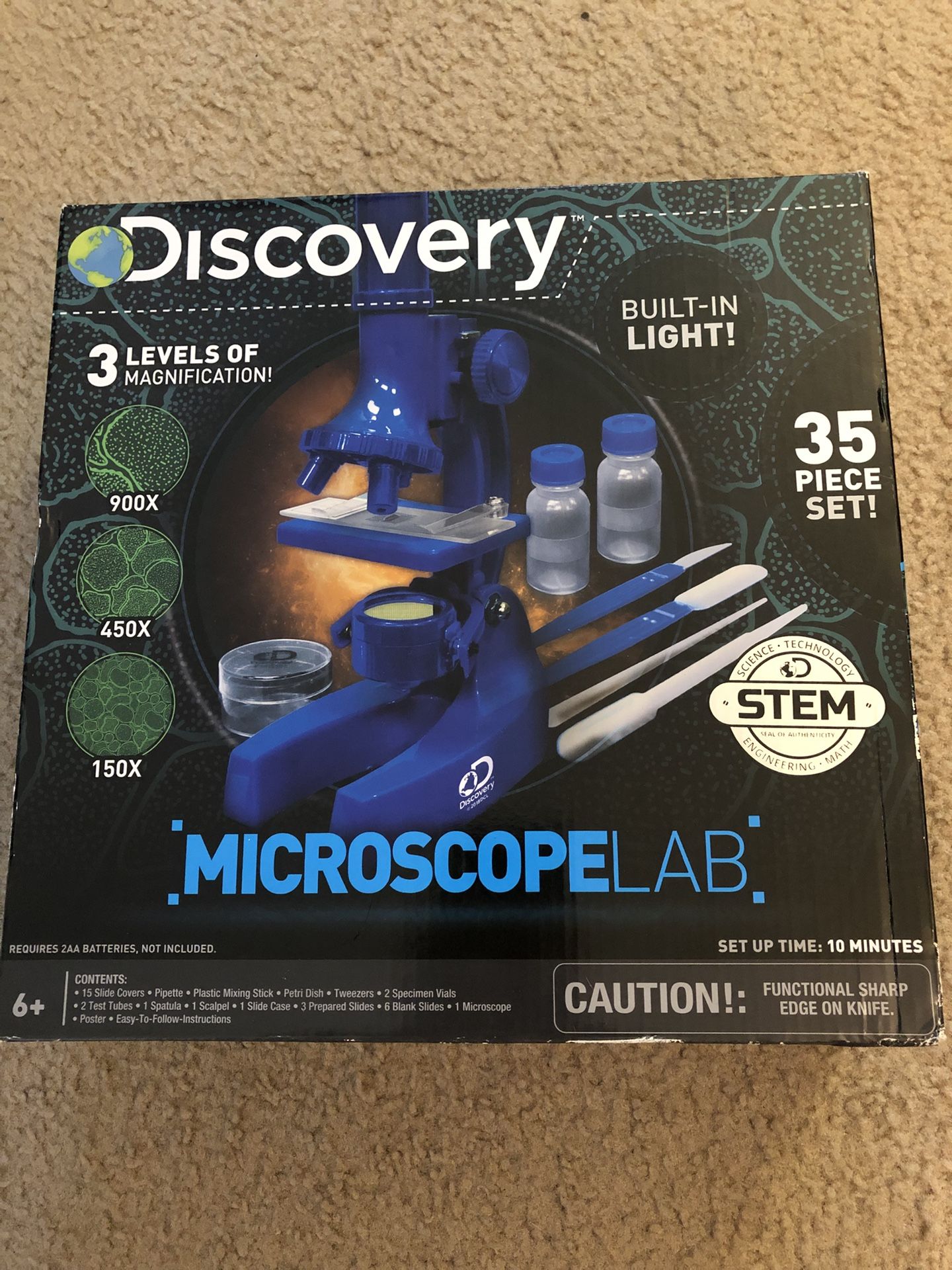 Discovery Kids Microscope Lab Stem 35 Piece Set Brand New 