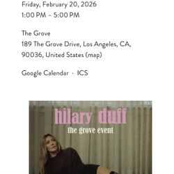 Hilary Duff - MEET AND GREET (TODAY 2/20)