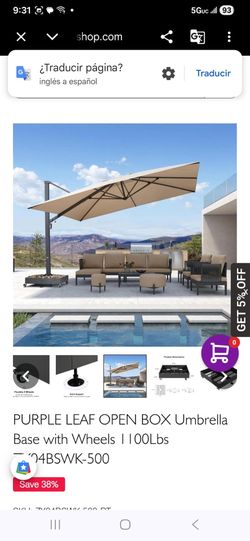 Umbrella Base with Wheels (Umbrella not included)