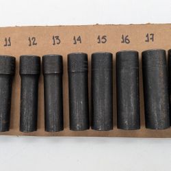 Snap-On 1/2" Drive 6-Point Metric Flank Drive Deep Impact Socket Set 9 Pc (10-18 mm)