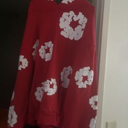 Deniem Tear Hoodie (Red) 
