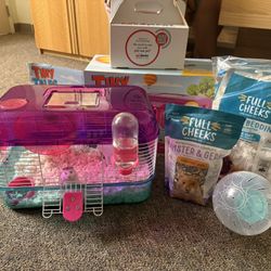  Dwarf Hamster With Cage And Food 