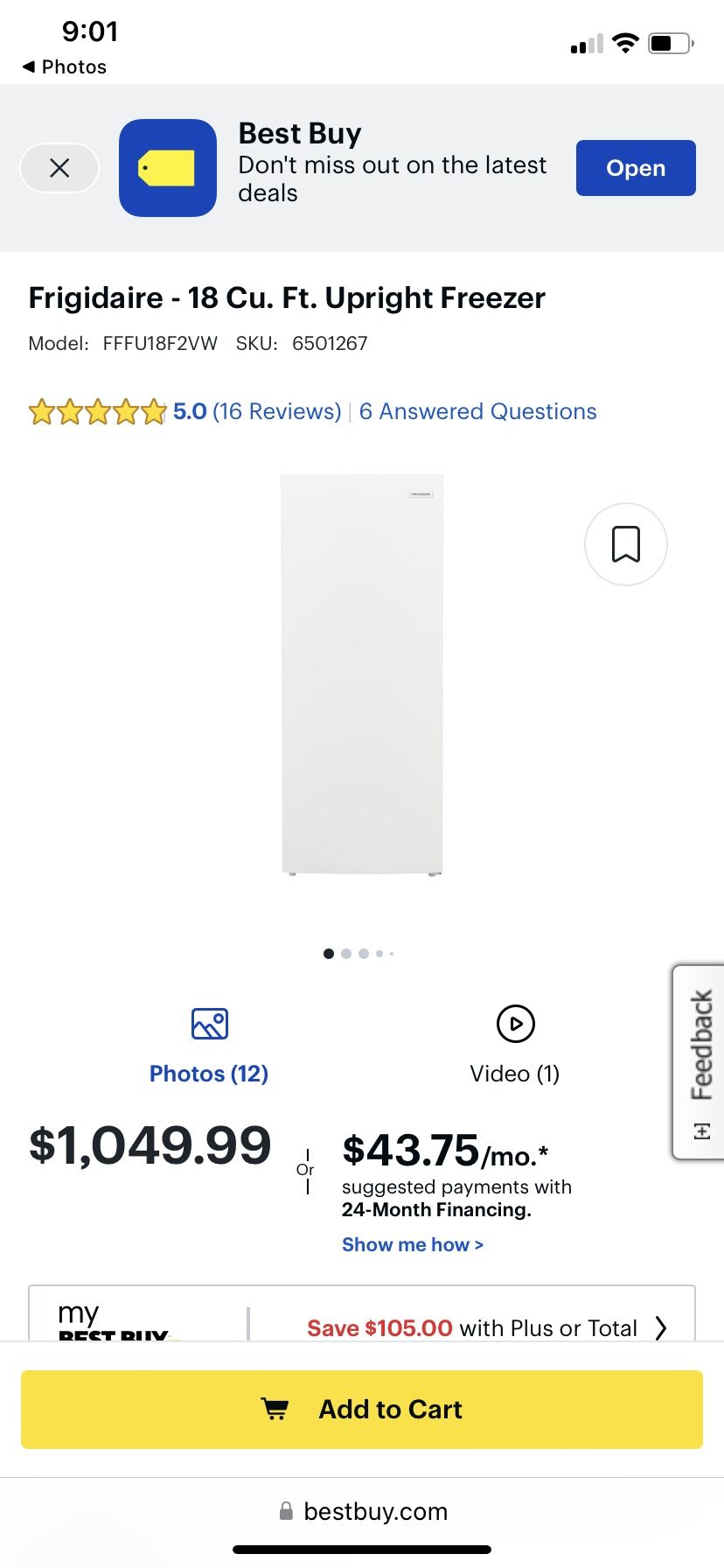 Frigidaire Upright Freezer Home & Garden