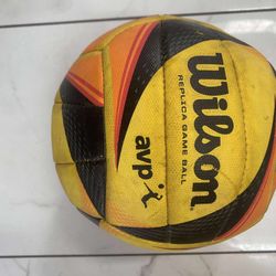 Wilson AVP OPTX Replica Beach Volleyball – Black/Yellow – High Quality Pro Game