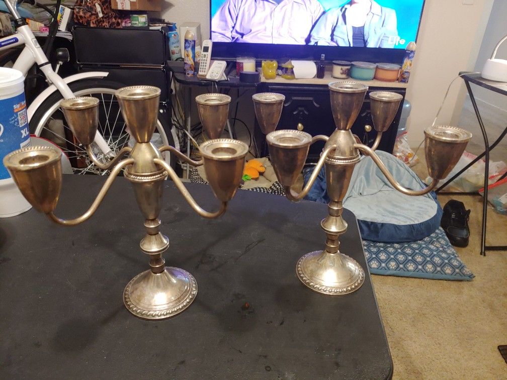 DUCHIN STERLING SILVER 4 ARM 5 LITE CANDLESTICK CANDLEABRA